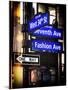 Instants of NY Series - NYC Street Signs in Manhattan by Night - New York-Philippe Hugonnard-Mounted Photographic Print