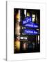 Instants of NY Series - NYC Street Signs in Manhattan by Night - New York-Philippe Hugonnard-Stretched Canvas