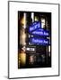 Instants of NY Series - NYC Street Signs in Manhattan by Night - New York-Philippe Hugonnard-Mounted Art Print