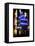 Instants of NY Series - NYC Street Signs in Manhattan by Night - New York-Philippe Hugonnard-Framed Stretched Canvas