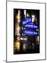 Instants of NY Series - NYC Street Signs in Manhattan by Night - New York-Philippe Hugonnard-Mounted Art Print