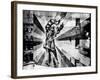 Instants of NY Series - NYC Urban Street Art at Manhattan in Winter-Philippe Hugonnard-Framed Photographic Print