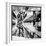 Instants of NY Series - NYC Urban Street Art at Manhattan in Winter-Philippe Hugonnard-Framed Premium Photographic Print