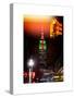 Instants of NY Series - NYC Urban Street Scene - The Empire State Building with a Red Light-Philippe Hugonnard-Stretched Canvas