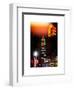 Instants of NY Series - NYC Urban Street Scene - The Empire State Building with a Red Light-Philippe Hugonnard-Framed Art Print