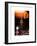 Instants of NY Series - NYC Urban Street Scene - The Empire State Building with a Red Light-Philippe Hugonnard-Framed Art Print