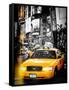 Instants of NY Series - NYC Yellow Taxis / Cabs in Times Square by Night - Manhattan - New York-Philippe Hugonnard-Framed Stretched Canvas