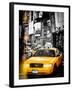 Instants of NY Series - NYC Yellow Taxis / Cabs in Times Square by Night - Manhattan - New York-Philippe Hugonnard-Framed Photographic Print