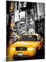 Instants of NY Series - NYC Yellow Taxis / Cabs in Times Square by Night - Manhattan - New York-Philippe Hugonnard-Mounted Photographic Print