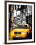 Instants of NY Series - NYC Yellow Taxis / Cabs in Times Square by Night - Manhattan - New York-Philippe Hugonnard-Framed Photographic Print