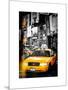 Instants of NY Series - NYC Yellow Taxis / Cabs in Times Square by Night - Manhattan - New York-Philippe Hugonnard-Mounted Art Print