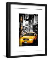 Instants of NY Series - NYC Yellow Taxis / Cabs in Times Square by Night - Manhattan - New York-Philippe Hugonnard-Framed Art Print