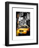 Instants of NY Series - NYC Yellow Taxis / Cabs in Times Square by Night - Manhattan - New York-Philippe Hugonnard-Framed Art Print