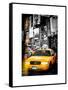 Instants of NY Series - NYC Yellow Taxis / Cabs in Times Square by Night - Manhattan - New York-Philippe Hugonnard-Framed Stretched Canvas