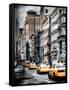 Instants of NY Series - NYC Yellow Taxis / Cabs on Broadway Avenue in Manhattan - New York City-Philippe Hugonnard-Framed Stretched Canvas