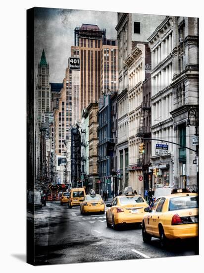 Instants of NY Series - NYC Yellow Taxis / Cabs on Broadway Avenue in Manhattan - New York City-Philippe Hugonnard-Stretched Canvas