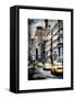 Instants of NY Series - NYC Yellow Taxis / Cabs on Broadway Avenue in Manhattan - New York City-Philippe Hugonnard-Framed Stretched Canvas