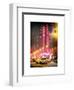 Instants of NY Series - NYC Yellow Taxis in Manhattan under Snow in front of Radio City Music Hall-Philippe Hugonnard-Framed Art Print