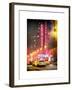 Instants of NY Series - NYC Yellow Taxis in Manhattan under Snow in front of Radio City Music Hall-Philippe Hugonnard-Framed Art Print