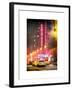 Instants of NY Series - NYC Yellow Taxis in Manhattan under Snow in front of Radio City Music Hall-Philippe Hugonnard-Framed Art Print