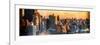 Instants of NY Series - Panoramic Cityscape of Manhattan in Winter at Sunset-Philippe Hugonnard-Framed Photographic Print