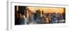Instants of NY Series - Panoramic Cityscape of Manhattan in Winter at Sunset-Philippe Hugonnard-Framed Photographic Print