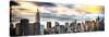 Instants of NY Series - Panoramic Cityscape with Chrysler Building and Empire State Building Views-Philippe Hugonnard-Stretched Canvas