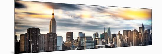 Instants of NY Series - Panoramic Cityscape with Chrysler Building and Empire State Building Views-Philippe Hugonnard-Mounted Photographic Print