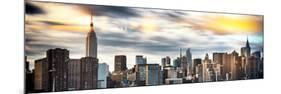 Instants of NY Series - Panoramic Cityscape with Chrysler Building and Empire State Building Views-Philippe Hugonnard-Mounted Photographic Print