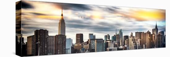 Instants of NY Series - Panoramic Cityscape with Chrysler Building and Empire State Building Views-Philippe Hugonnard-Stretched Canvas