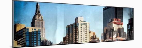 Instants of NY Series - Panoramic Cityscape with Empire State Building and New Yorker Hotel-Philippe Hugonnard-Mounted Photographic Print