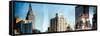 Instants of NY Series - Panoramic Cityscape with Empire State Building and New Yorker Hotel-Philippe Hugonnard-Framed Stretched Canvas