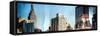 Instants of NY Series - Panoramic Cityscape with Empire State Building and New Yorker Hotel-Philippe Hugonnard-Framed Stretched Canvas