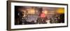 Instants of NY Series - Panoramic Landscape Foggy Night in Manhattan with New Yorker Hotel View-Philippe Hugonnard-Framed Photographic Print