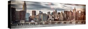 Instants of NY Series - Panoramic Landscape with Chrysler Building and Empire State Building Views-Philippe Hugonnard-Stretched Canvas