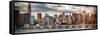 Instants of NY Series - Panoramic Landscape with Chrysler Building and Empire State Building Views-Philippe Hugonnard-Framed Stretched Canvas