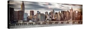 Instants of NY Series - Panoramic Landscape with Chrysler Building and Empire State Building Views-Philippe Hugonnard-Stretched Canvas