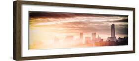 Instants of NY Series - Panoramic Landscape with One Trade Center (1WTC)-Philippe Hugonnard-Framed Photographic Print