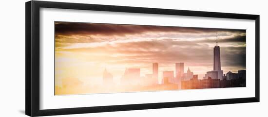 Instants of NY Series - Panoramic Landscape with One Trade Center (1WTC)-Philippe Hugonnard-Framed Photographic Print