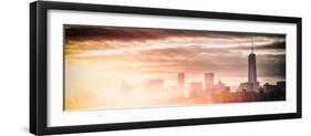 Instants of NY Series - Panoramic Landscape with One Trade Center (1WTC)-Philippe Hugonnard-Framed Photographic Print