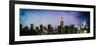 Instants of NY Series - Panoramic Skyline of the Skyscrapers of Manhattan by Night from Brooklyn-Philippe Hugonnard-Framed Photographic Print