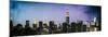 Instants of NY Series - Panoramic Skyline of the Skyscrapers of Manhattan by Night from Brooklyn-Philippe Hugonnard-Mounted Photographic Print