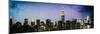 Instants of NY Series - Panoramic Skyline of the Skyscrapers of Manhattan by Night from Brooklyn-Philippe Hugonnard-Mounted Photographic Print