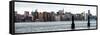 Instants of NY Series - Panoramic View Manhattan with the Empire State Building-Philippe Hugonnard-Framed Stretched Canvas