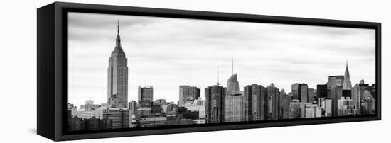 Instants of NY Series - Panoramic View Manhattan with the Empire State Building-Philippe Hugonnard-Framed Stretched Canvas