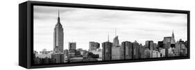 Instants of NY Series - Panoramic View Manhattan with the Empire State Building-Philippe Hugonnard-Framed Stretched Canvas