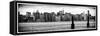 Instants of NY Series - Panoramic View Manhattan with the Empire State Building-Philippe Hugonnard-Framed Stretched Canvas