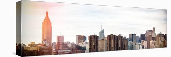 Instants of NY Series - Panoramic View Manhattan with the Empire State Building-Philippe Hugonnard-Stretched Canvas