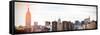 Instants of NY Series - Panoramic View Manhattan with the Empire State Building-Philippe Hugonnard-Framed Stretched Canvas