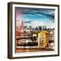 Instants of NY Series - Police Emergency Call Box on Walkway of Brooklyn Bridge-Philippe Hugonnard-Framed Photographic Print